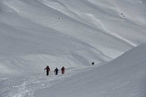 The slopes towards Col du Grand-Saint-Bernard are not as lonely as one might think (c) nupursworld.com