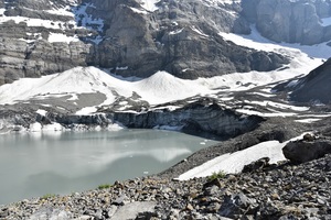 Clariden glacier lake with the face of the glacier (c) nupursworld.com