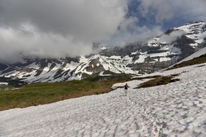 In early summer snowfields can still be impressive (c) nupursworld.com