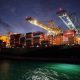 Container vessel at Port of Barcelona